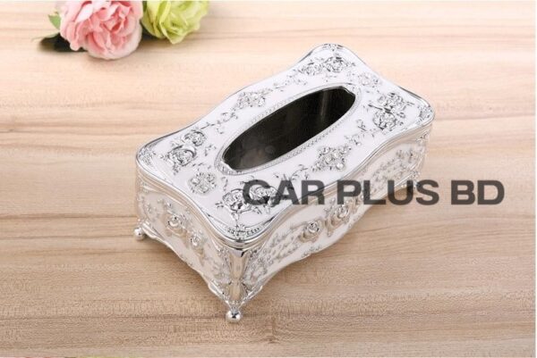 Universal Luxury European Style Acrylic Tissue Box – White (premium quality) - Image 2
