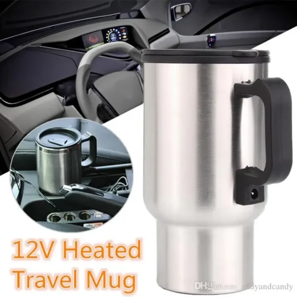 2V 450ml Car Hot Kettle Thermal Travel Cup Coffee Heated Mug Water Heater Maker- Hot kettle - Image 2