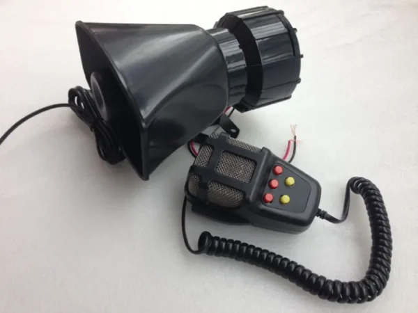 Car Siren Horn 5 Tone Vehicle Siren Speaker with Mic - Image 2