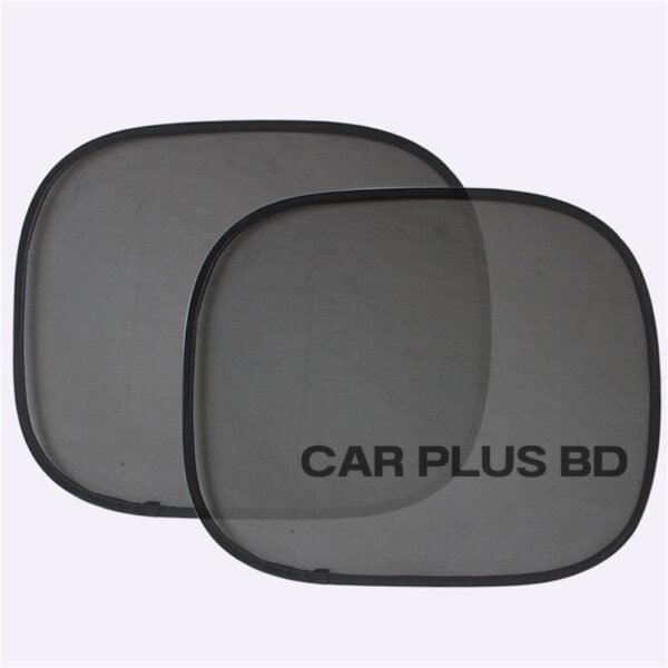 2 pcs Car Sun Shade- Black - Image 4