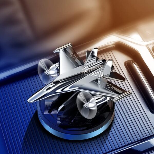 Fashion Car Air Freshener Natural Solar Powered Long-lasting Car Fragrance Diffuser Fighter Aeroplane Perfume - Image 4