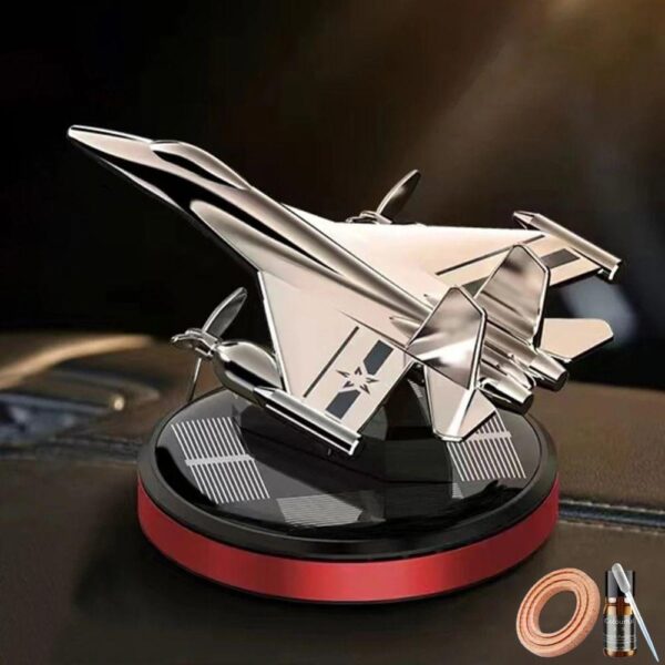 Fashion Car Air Freshener Natural Solar Powered Long-lasting Car Fragrance Diffuser Fighter Aeroplane Perfume - Image 5