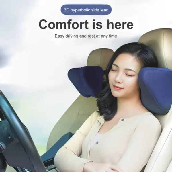 1 PCs Car Headrest Neck Pillow Seat Chair Auto Memory Foam Cotton Mesh Cushion Fabric Cover Soft Head Rest Travel Office Support - Image 3