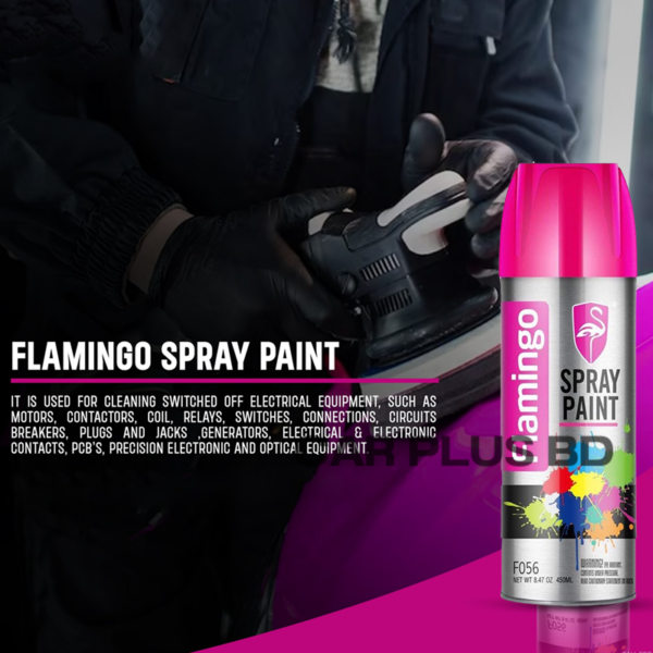 Flamingo Spray Paint - 450ml (Black) - Image 2