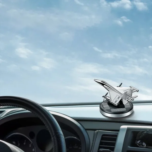 Fashion Car Air Freshener Natural Solar Powered Long-lasting Car Fragrance Diffuser Fighter Aeroplane Perfume - Image 1