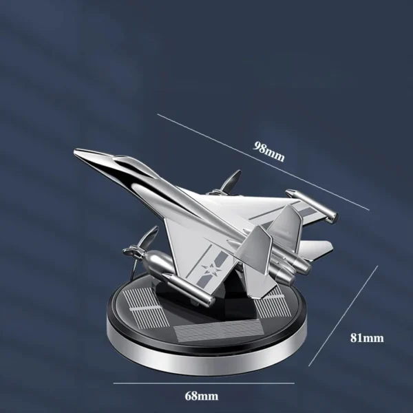 Fashion Car Air Freshener Natural Solar Powered Long-lasting Car Fragrance Diffuser Fighter Aeroplane Perfume - Image 3