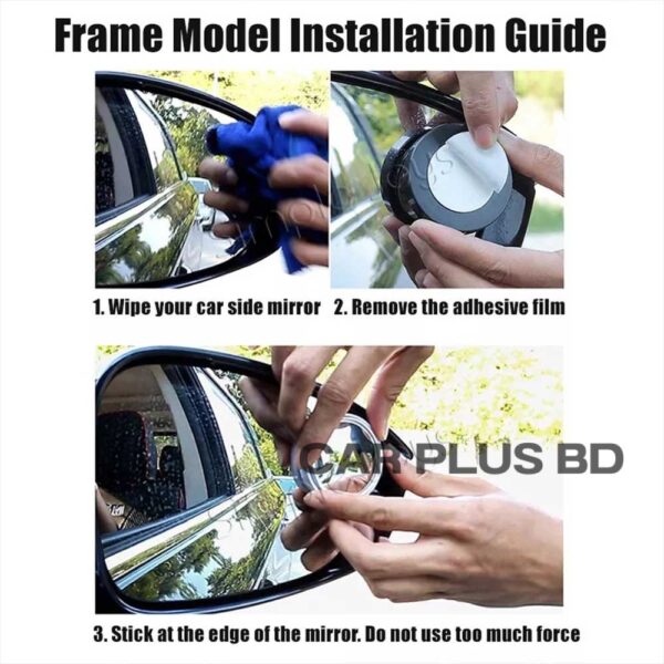 Mini Blind Spot Mirror Wide Angle Convex Rear View Mirror 2ps - Image 3