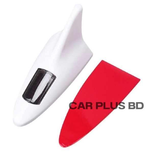 Car Solar Shark Fin Antenna Fin Roof Antenna Flash Warning Tail Light Solar Power Antenne Voiture Antena Coche Citaaz Universal 8 LED - Image 3