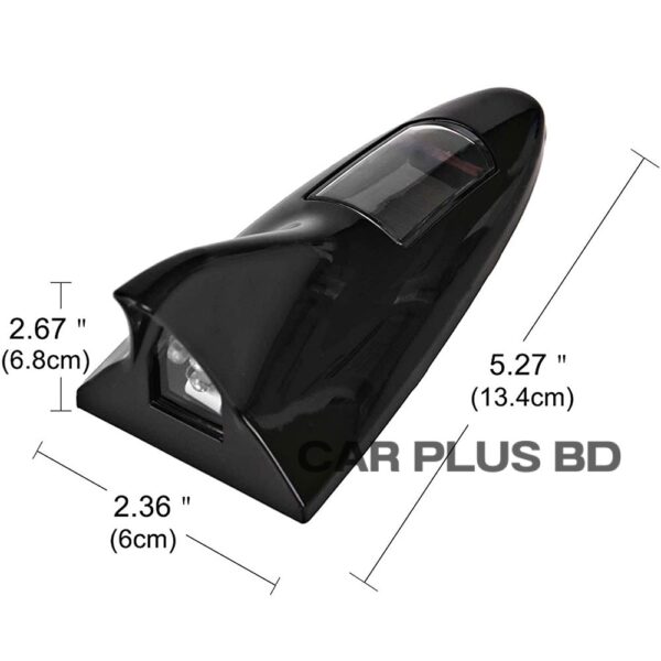 Car Solar Shark Fin Antenna Fin Roof Antenna Flash Warning Tail Light Solar Power Antenne Voiture Antena Coche Citaaz Universal 8 LED - Image 2