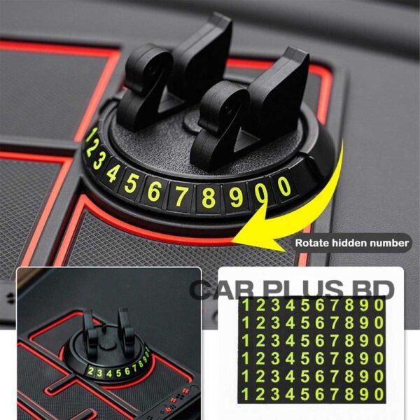 Non-Slip Phone Pad for 4-in-1 Car Multifunctional Mobile Holder, Parking number Perfume and mobile mat - Image 2
