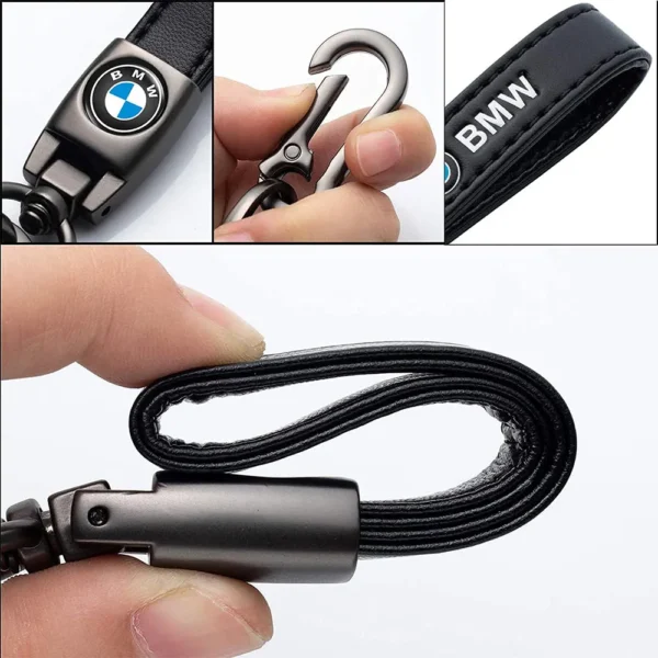BMW Car Key Ring – Premium Artificial Leather Keychain with BMW Logo 1ps - Image 3