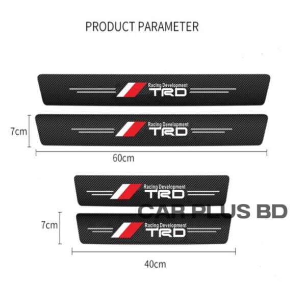 Carbon Fiber Car Door Sill Sticker Protectors 4 pcs. - Image 2