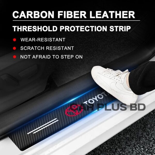 Carbon Fiber Car Door Sill Sticker Protectors (4 pcs.) – Toyota - Image 2