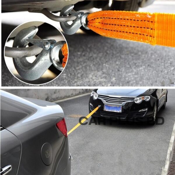 Car Towing Rope Car Trailer With Hook Traction Fluorescence Emergency - Image 2