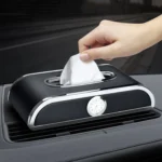 2n in 1 Car Tissue Box Holder with clock and number plate