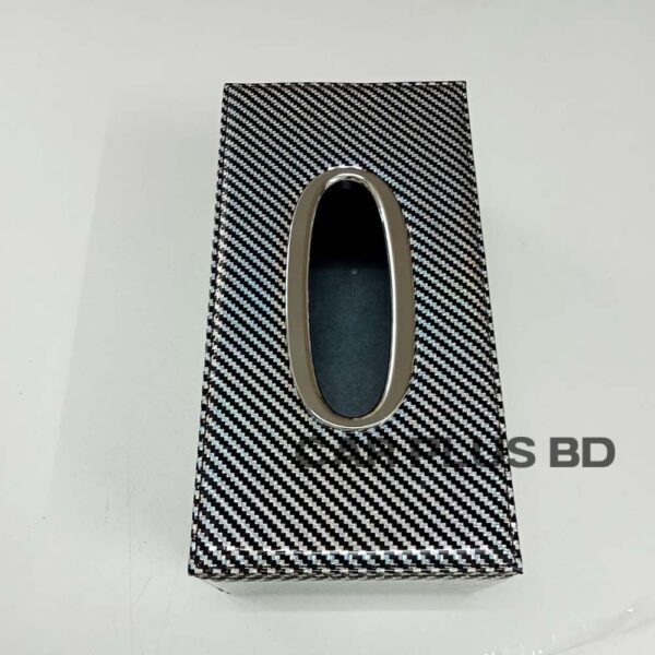 Carbon fiber Car tissue box Car interior Universal Car Black Color Paper Holder Big size 10/5 inche - Image 5