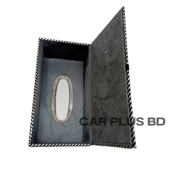 Carbon fiber Car tissue box Car interior Universal Car Black Color Paper Holder Big size 10/5 inche - Image 2