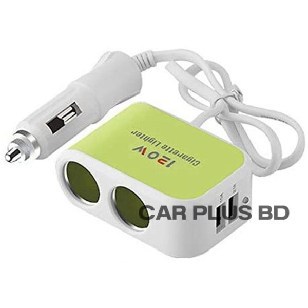 XUNNIU 2 Sockets 2 USB Car Charger - Image 1