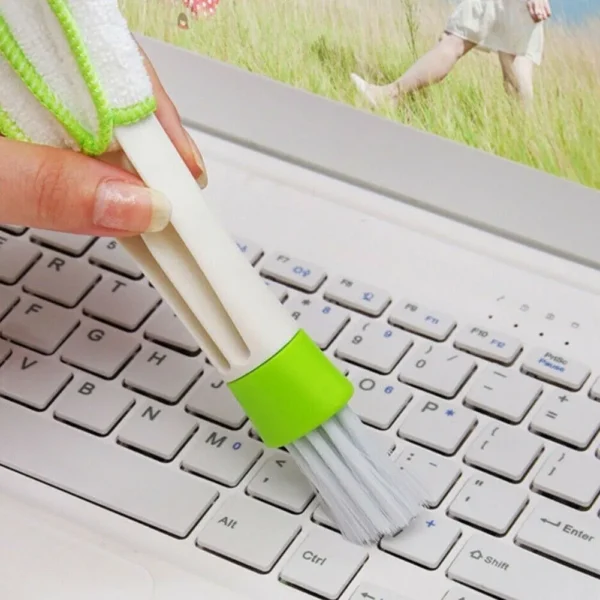 Microfiber Car A/C Vent Cleaning Brush Home Window Blind Cleaner Keyboard Duster Blinds Keyboard Cleaning Brush - Image 3