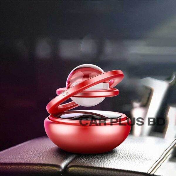 Double Ring Solar Car Perfume with Boll - Image 1