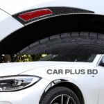 Carbon fiber Reflective Wheel Eyebrows Carbon Fiber Pattern Car Wheel Edge Protectors TRD Trim Protector Reflective Stickers, 2PCS Red - Image 3