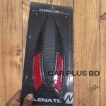 Carbon fiber Reflective Wheel Eyebrows Carbon Fiber Pattern Car Wheel Edge Protectors TRD Trim Protector Reflective Stickers, 2PCS Red - Image 2