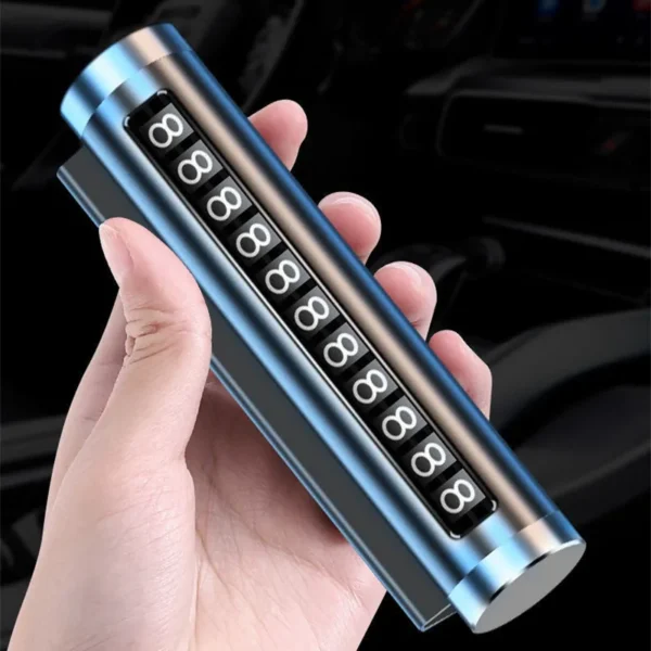 Digital Metal Car Parking Number Card – Roller Type Number Hidden - Image 3