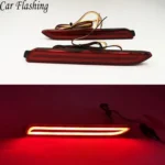 1 Pair Car LED Rear Bumper Reflector Brake Lights Red Lamp - Image 2