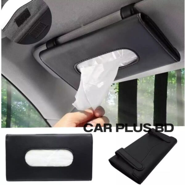 Car Tissue Holder,Best quality /imported PU Leather Tissue Box for car sun visor - Image 2
