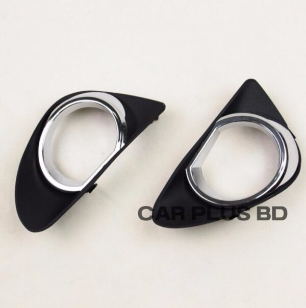 2pcs Kit Car Black Front Left + Right Bumper Fog Light Lamp Cover for Toyota Vitz 2010-2014 - Image 3