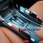 Car Pure Leather Seat Gap Pocket Catcher - Black (1pcs) - Image 2