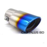 Car Exhaust Silencer Tip Chrome Half Burnt Blue 1.5 to 2.25 inch Exhaust Pipe - Image 4