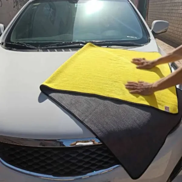 Large Microfiber Towel Car Auto Made in china Brnad new Size:60*160 CM Color:Gray, Yellow, GreenCleaning Drying Cloth Hemming Car Care Cloth Detailing For Door Window - Image 3