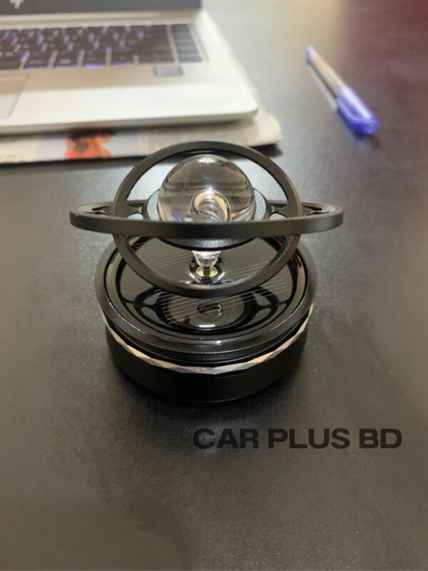 Car-specific Car Interior Aromatherapy Pure Aluminum Alloy Solar Rotating Suspension Planet Car Perfume Holder - Image 2