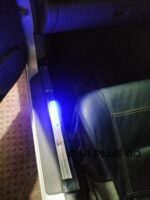 Toyota Corrola 2003-09 Auto Accessories Stainless Steel LED Lighted Door Sills - Blue - Image 2