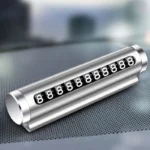 Digital Metal Car Parking Number Card – Roller Type Number Hidden - Image 2