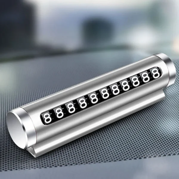 Digital Metal Car Parking Number Card – Roller Type Number Hidden - Image 2