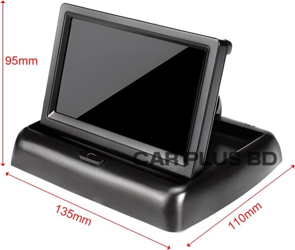 Backup Camera Monitor, Foldable 4.3 Inch LCD TFT High Definition Screen for Rear View Camera - Image 4