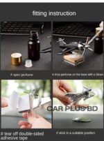 New Helicopter alloy Solar Car Air Freshener Aromatherapy Car Interior Decoration Accessories Perfume Diffuser (Silver_Black, Random) - Image 2