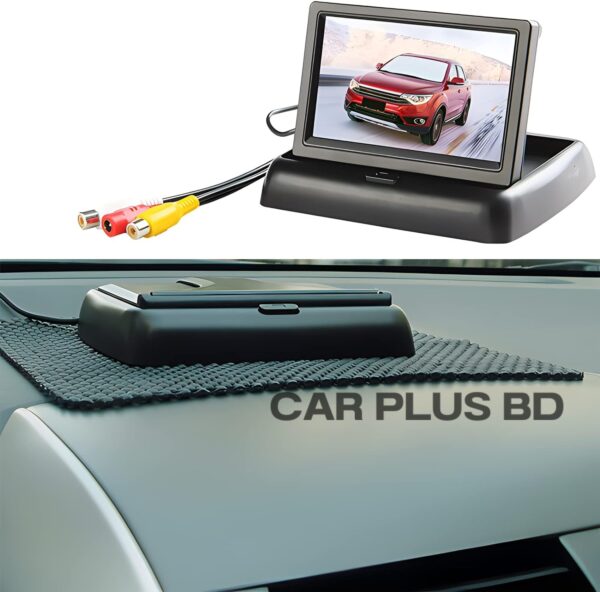Backup Camera Monitor, Foldable 4.3 Inch LCD TFT High Definition Screen for Rear View Camera - Image 2