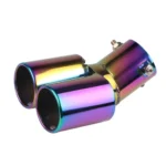 1pcs 63mm Car Auto Stainless Steel Rear Dual Exhaust Pipe Tail Tip Muffler Throat - Image 3