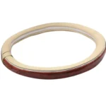 Steering Wheel Cover - Cream and Wooden - Image 3