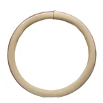 Steering Wheel Cover - Cream and Wooden - Image 2