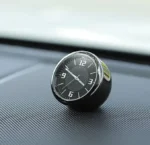 Car Clock, Analog Luminous Quartz Watch (Black) Steel, Easy to Read Digital Display, 3 Installation Methods, Ideal Dashboard Accessory for Safer Driving
