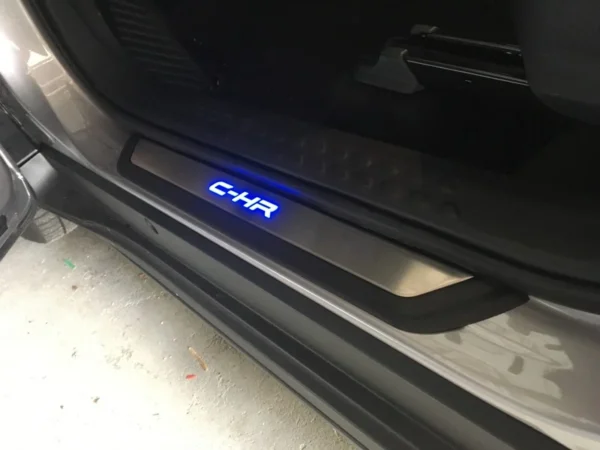 Fit Toyota C-HR CHR 2017 2018 2019 Scuff Plate Side Door With LED wire - Image 2