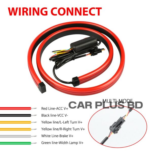SL Car High Mounted Brake Light Strip Rear Glass Led Decorative Lamp Streamer Warning Lights Driving Turn - Image 4