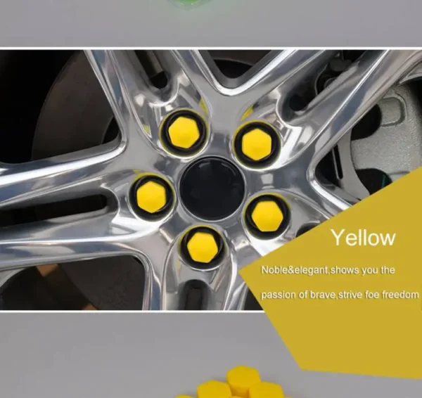 20PCS Luminous Phosphoresce Wheel Nuts Covers Protective Cap Car Accessories Bolt Caps Hub Screw Protector Silica Gel 19# - Image 3