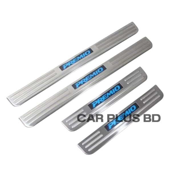 Toyota Premio 2005-2012 Auto Accessories Stainless Steel LED Lighted Door Sills - Blue (4Pis 1Pair) - Image 1
