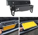 New Universal Adjustable Carbon Fiber Pattern Car Racing License Plate Frame Holder Bracket DXY88 - Image 3