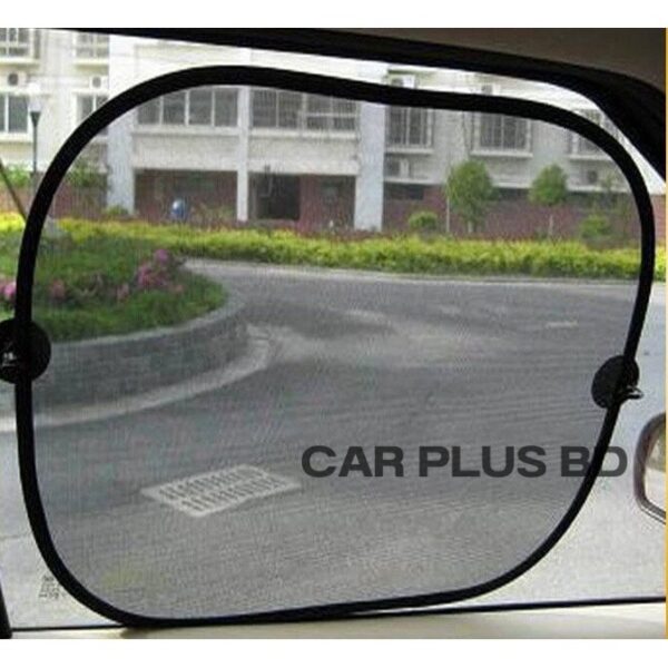 2 pcs Car Sun Shade- Black - Image 3